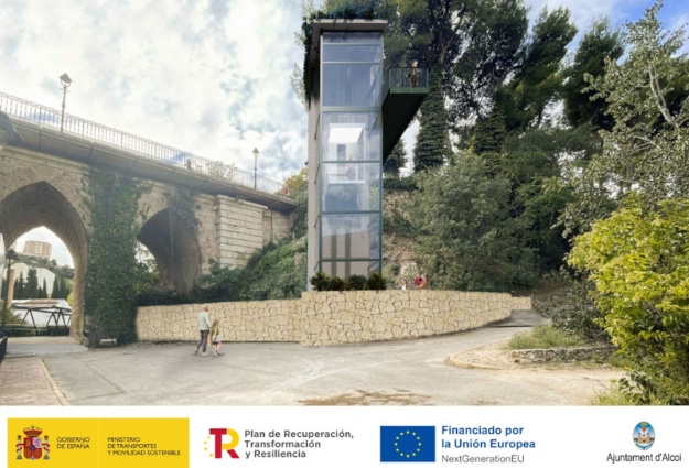 Alcoy impulsa la mejora del entorno del cauce del río Barxell y le hará más accesible con un ascensor panorámico