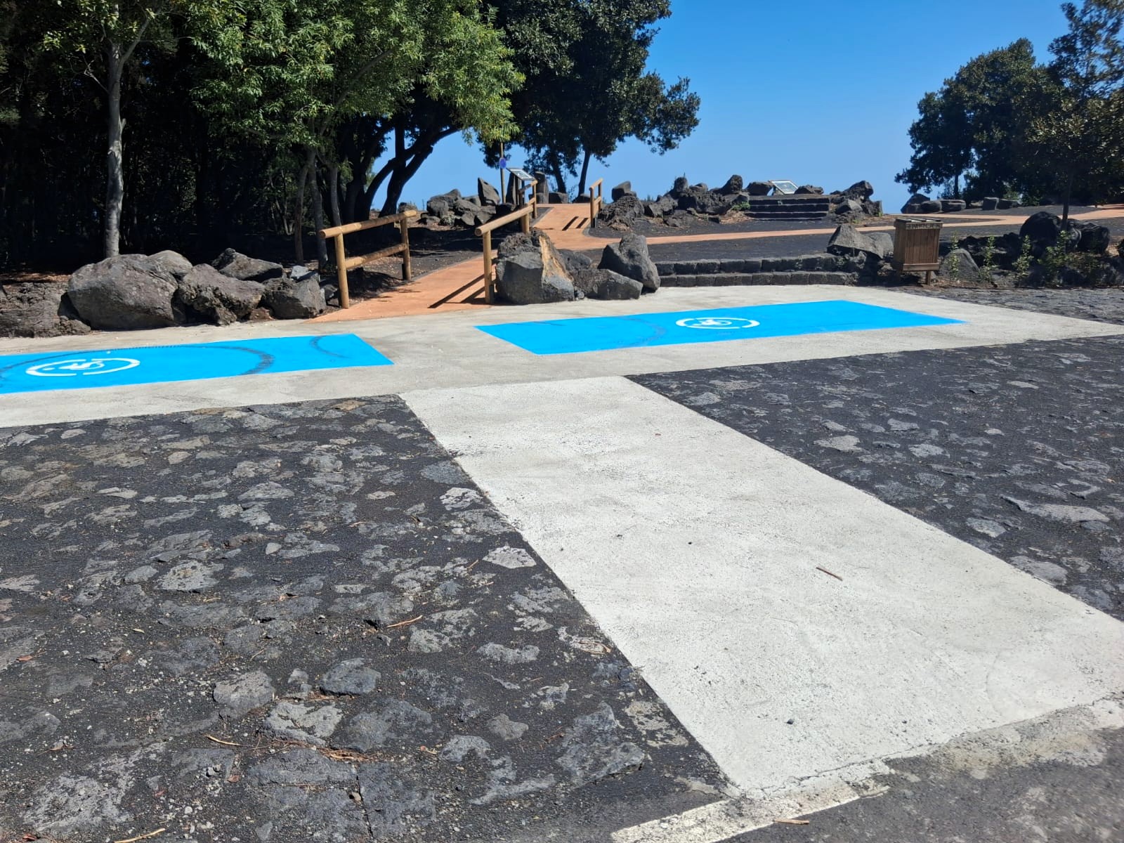 Obras de accesibilidad en un mirador de La Palma